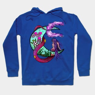 Mermaid on the moon Hoodie